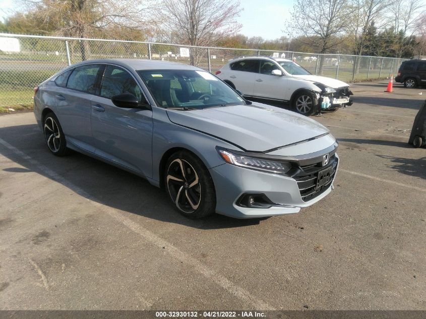2021 HONDA ACCORD SEDAN SPORT VIN: 1HGCV1F30MA111106