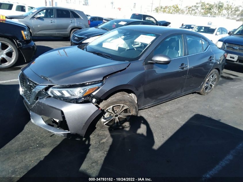 2022 NISSAN SENTRA SV VIN: 3N1AB8CV3NY291582