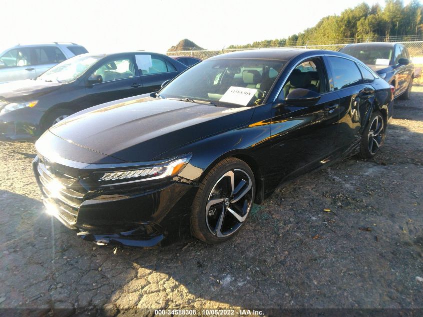 2022 HONDA ACCORD SEDAN SPORT VIN: 1HGCV2F38NA007244