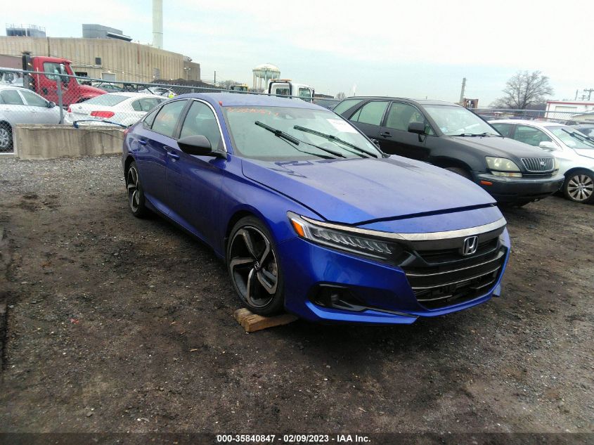 2022 HONDA ACCORD SEDAN SPORT VIN: 1HGCV1F33NA067393