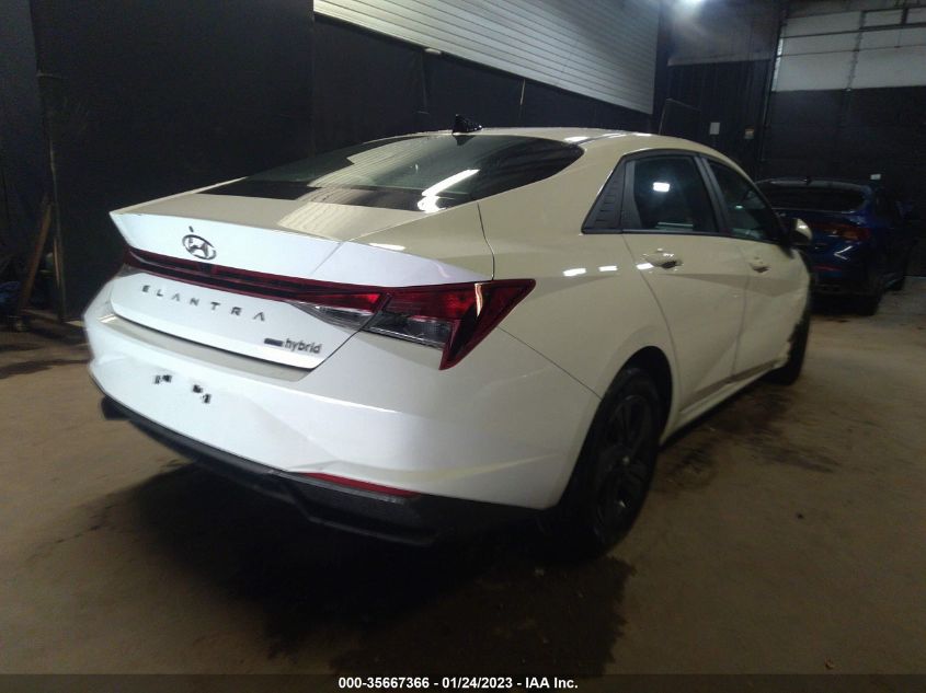 2022 HYUNDAI ELANTRA HYBRID BLUE VIN: KMHLM4AJ4NU013233