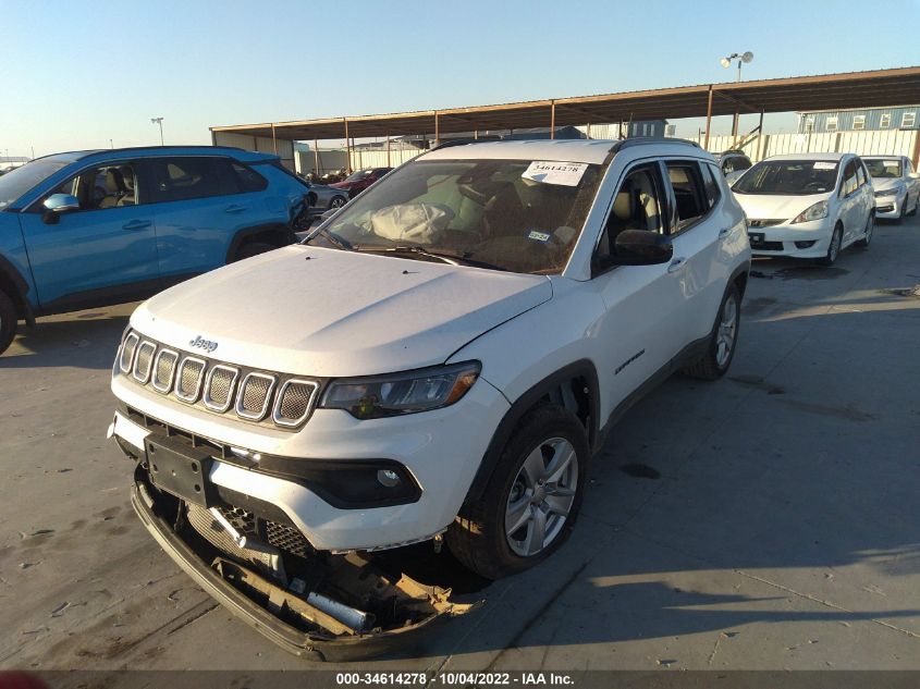 2022 JEEP COMPASS LATITUDE VIN: 3C4NJCBB8NT145588