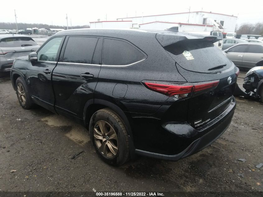 2022 TOYOTA HIGHLANDER HYBRID XLE BRONZE VIN: 5TDABRCH4NS560449