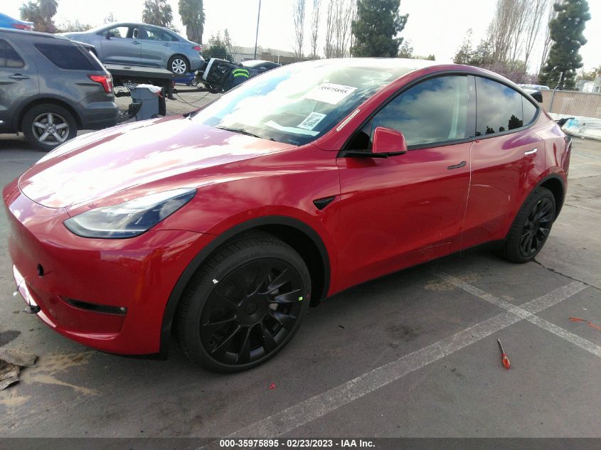 2023 TESLA MODEL Y LONG RANGE VIN: 7SAYGDEE4PF617846