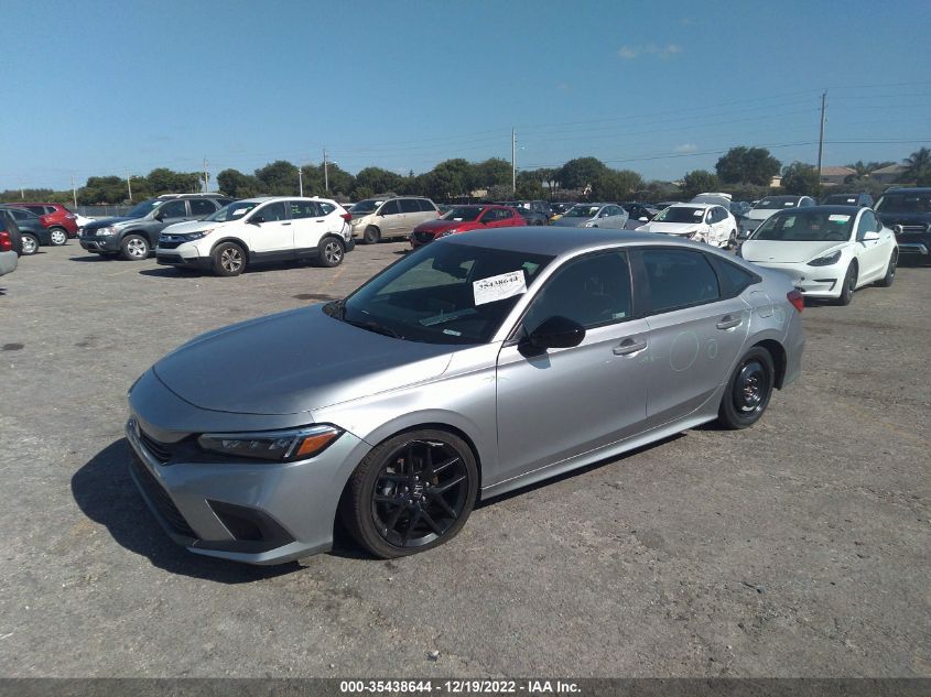2022 HONDA CIVIC SEDAN SPORT VIN: 2HGFE2F57NH573721