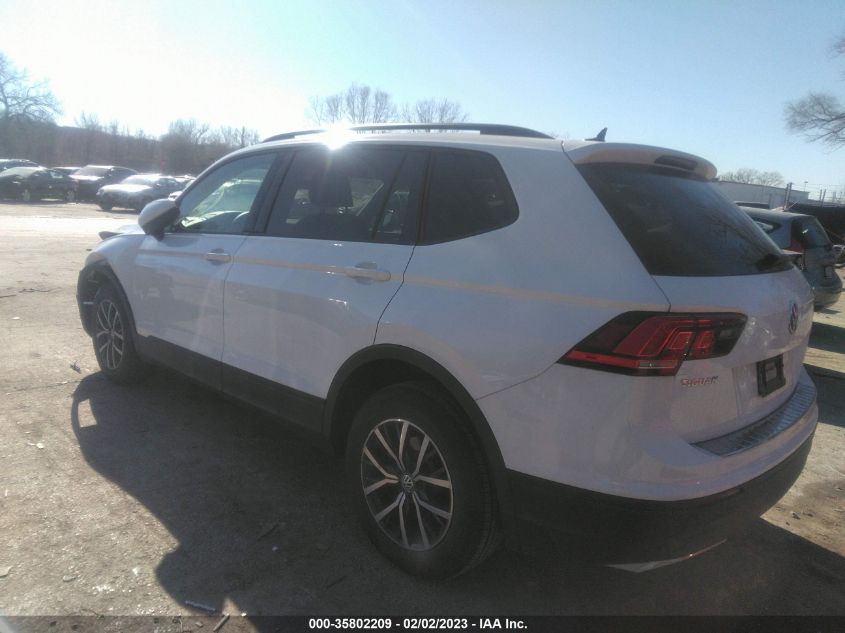 2021 VOLKSWAGEN TIGUAN S VIN: 3VV1B7AX1MM043818