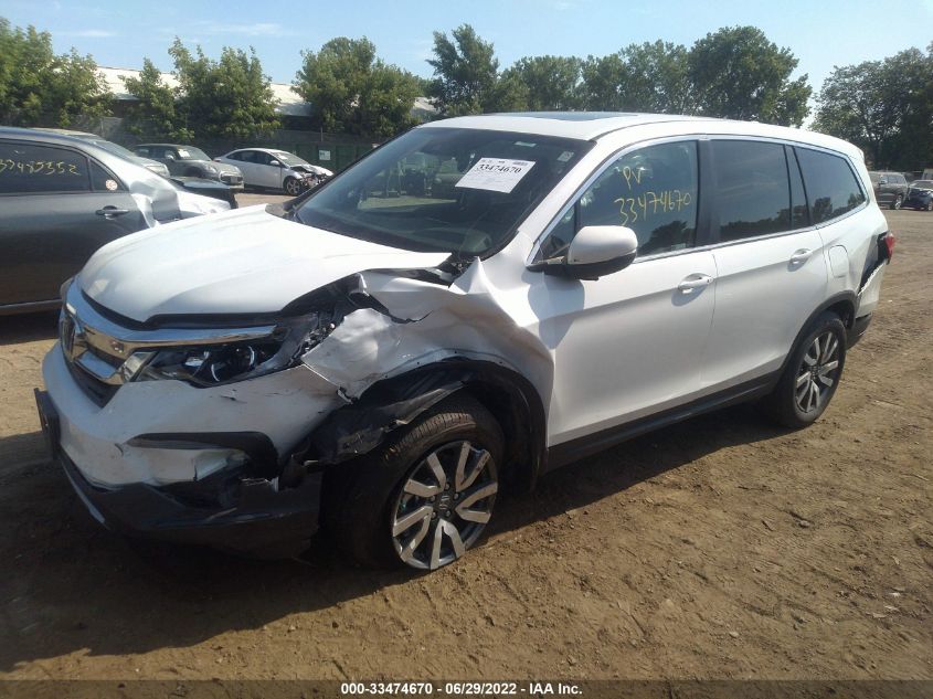 2021 HONDA PILOT EX-L VIN: 5FNYF6H58MB038152