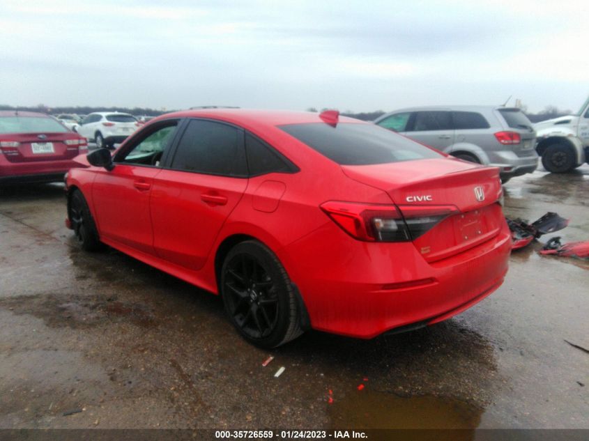 2022 HONDA CIVIC SEDAN SPORT VIN: 2HGFE2F52NH557605