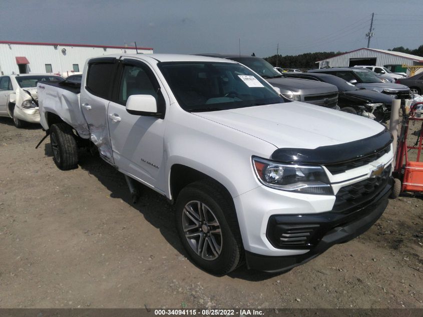 2021 CHEVROLET COLORADO 4WD WORK TRUCK VIN: 1GCGTBEN0M1151653