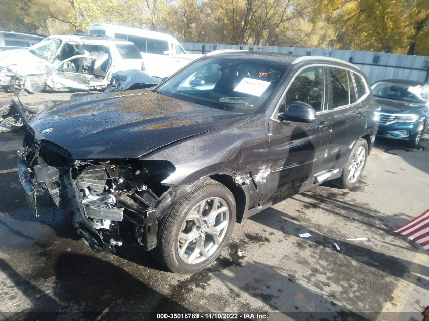 2022 BMW X3 SDRIVE30I VIN: 5UX43DP02N9J18199
