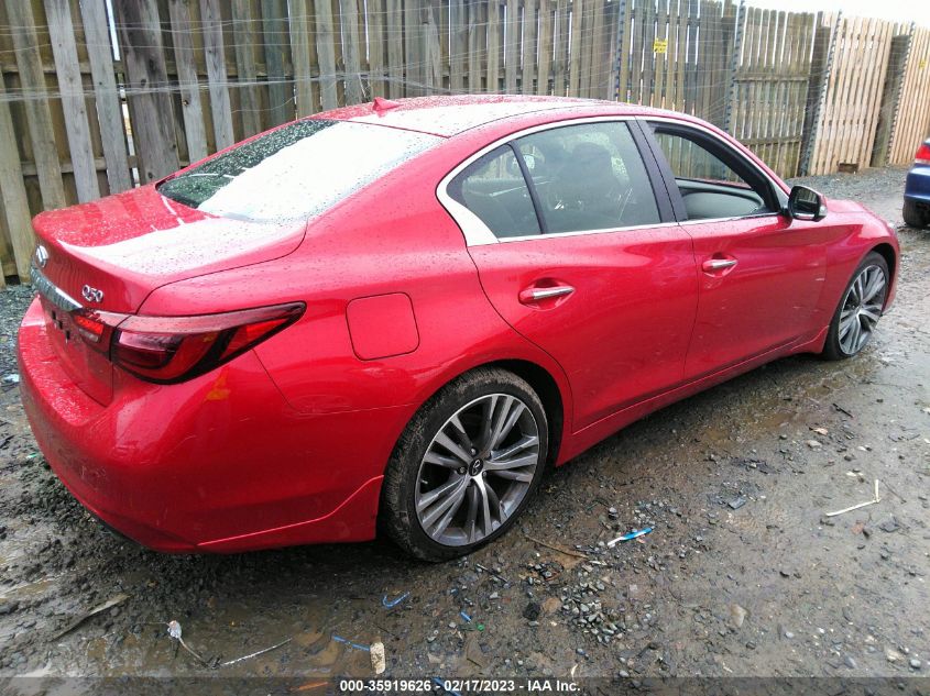 2022 INFINITI Q50 SENSORY VIN: JN1EV7CR9NM340552