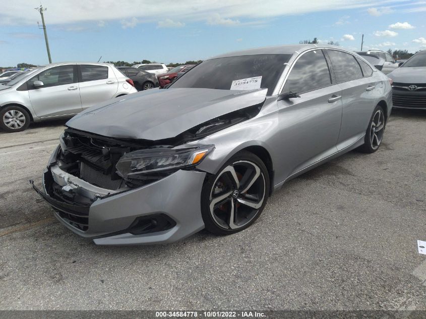 2022 HONDA ACCORD SEDAN SPORT SE VIN: 1HGCV1F4XNA056593