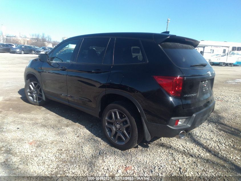 2022 HONDA PASSPORT EX-L VIN: 5FNYF8H56NB013859