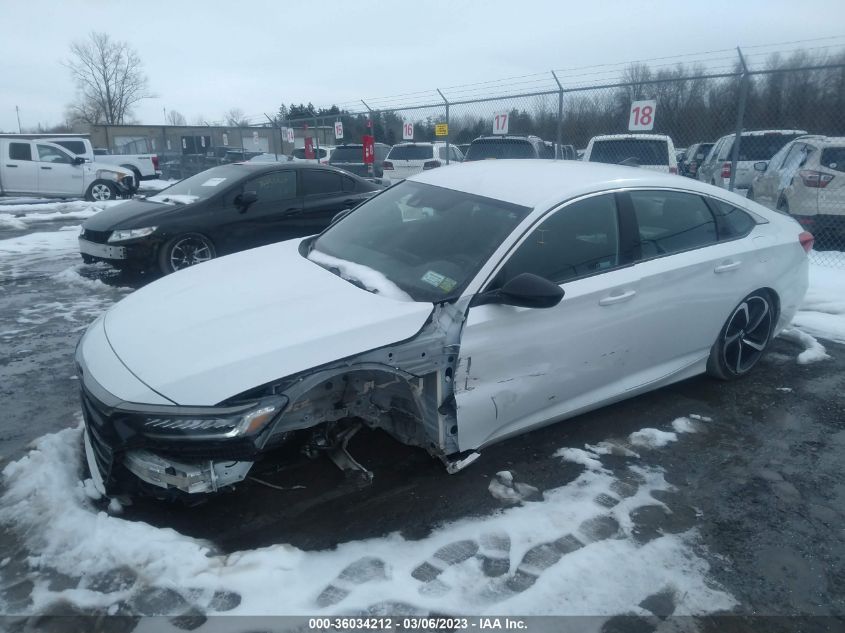 2022 HONDA ACCORD SEDAN SPORT VIN: 1HGCV1F3XNA046072