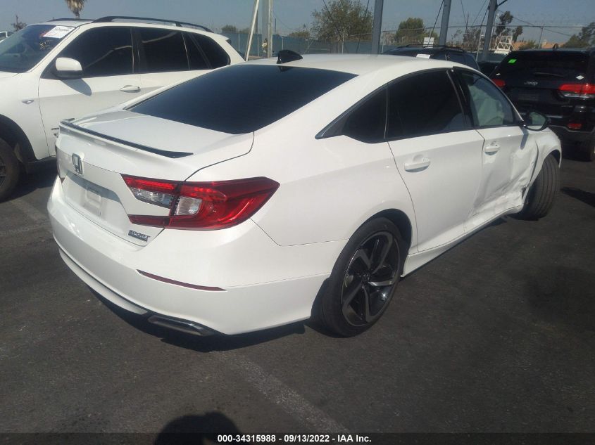 2021 HONDA ACCORD SEDAN SPORT SE VIN: 1HGCV1F41MA118106