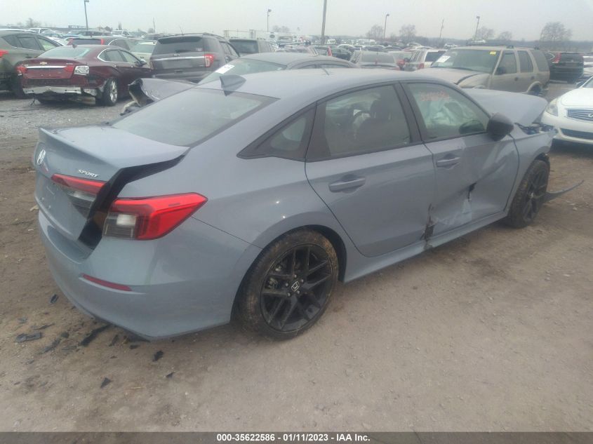 2022 HONDA CIVIC SEDAN SPORT VIN: 2HGFE2F56NH567943
