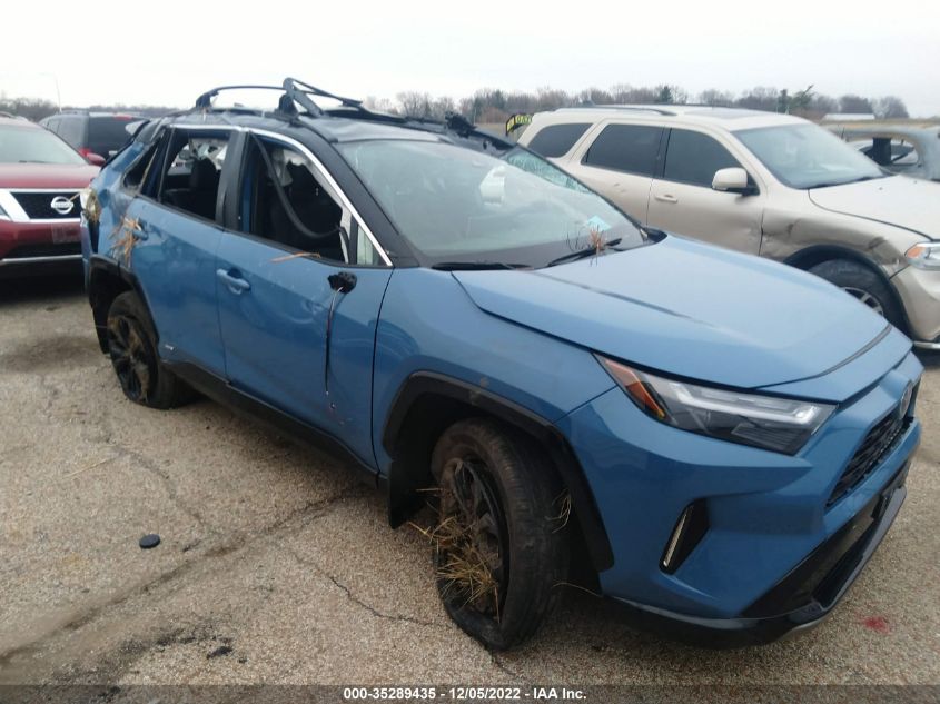 2022 TOYOTA RAV4 HYBRID XSE VIN: 2T3E6RFV2NW033421