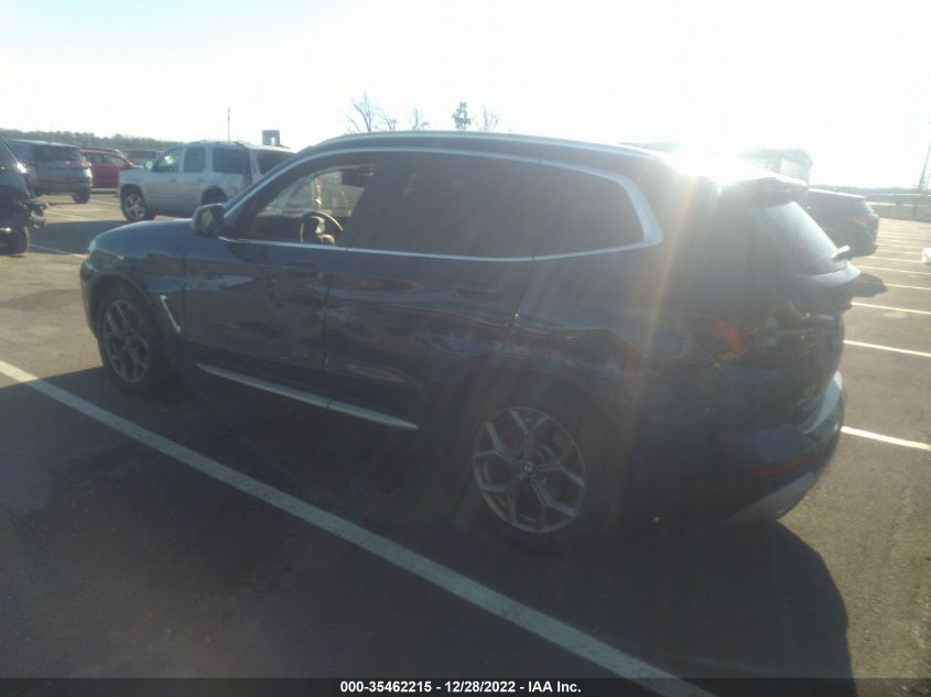 2022 BMW X3 XDRIVE30I VIN: 5UX53DP0XN9K92431