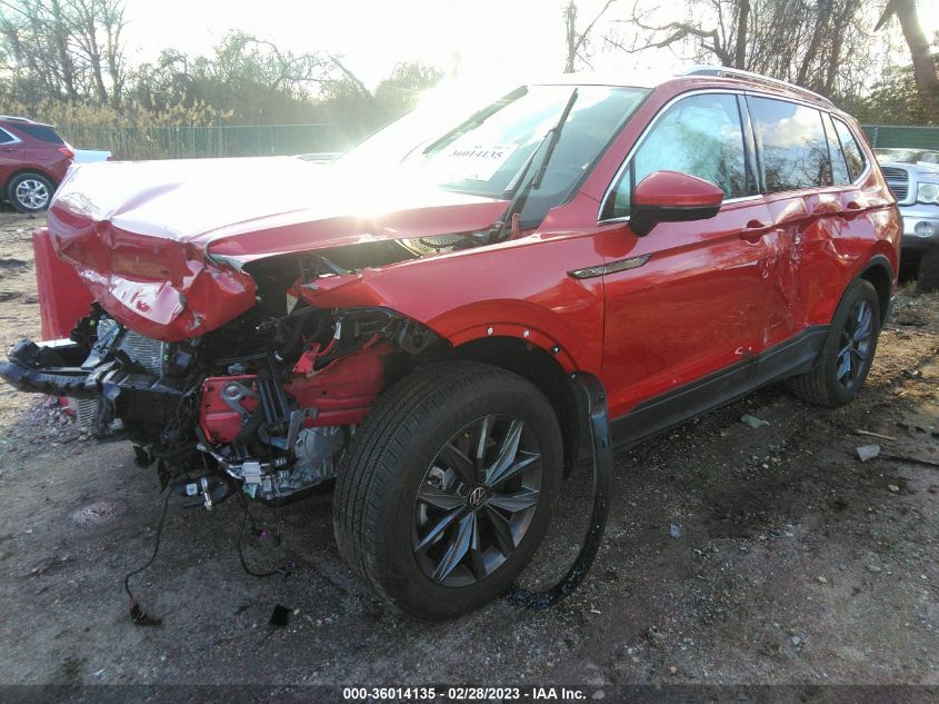 2022 VOLKSWAGEN TIGUAN SE VIN: 3VV2B7AX7NM129916