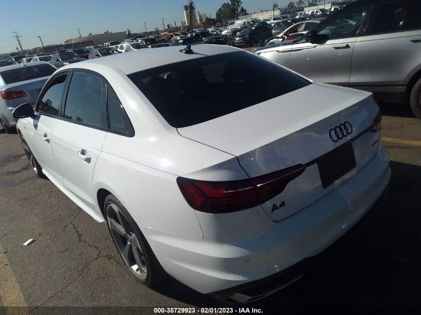 2021 AUDI A4 SEDAN S LINE PREMIUM PLUS VIN: WAUEAAF49MA033403