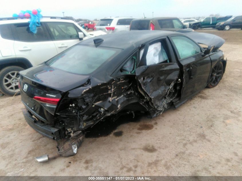 2022 HONDA CIVIC SEDAN SPORT VIN: 2HGFE2F56NH512425