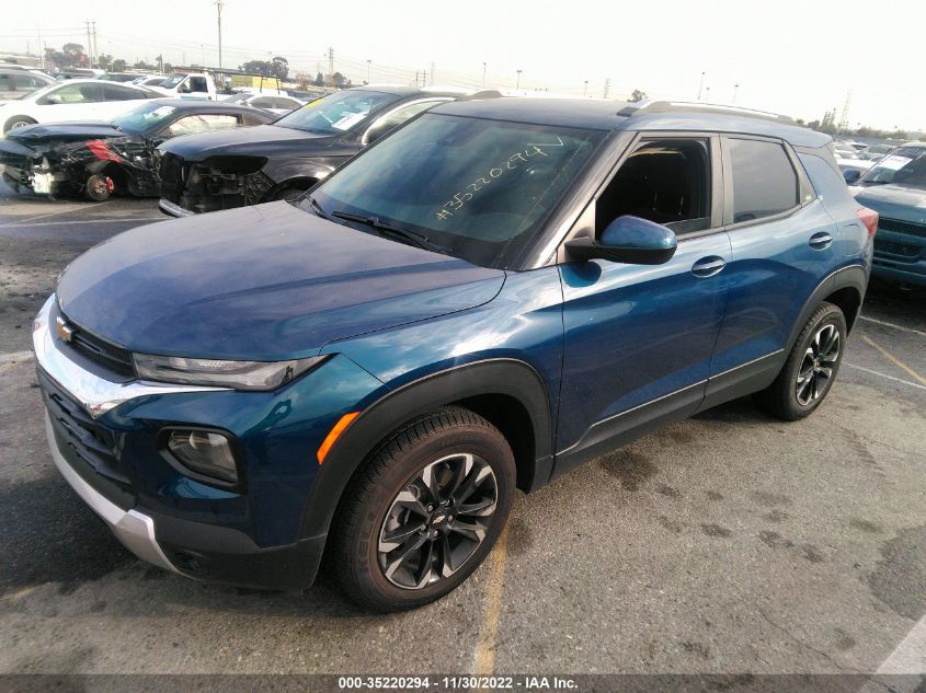 2021 CHEVROLET TRAILBLAZER LT VIN: KL79MPS20MB124344