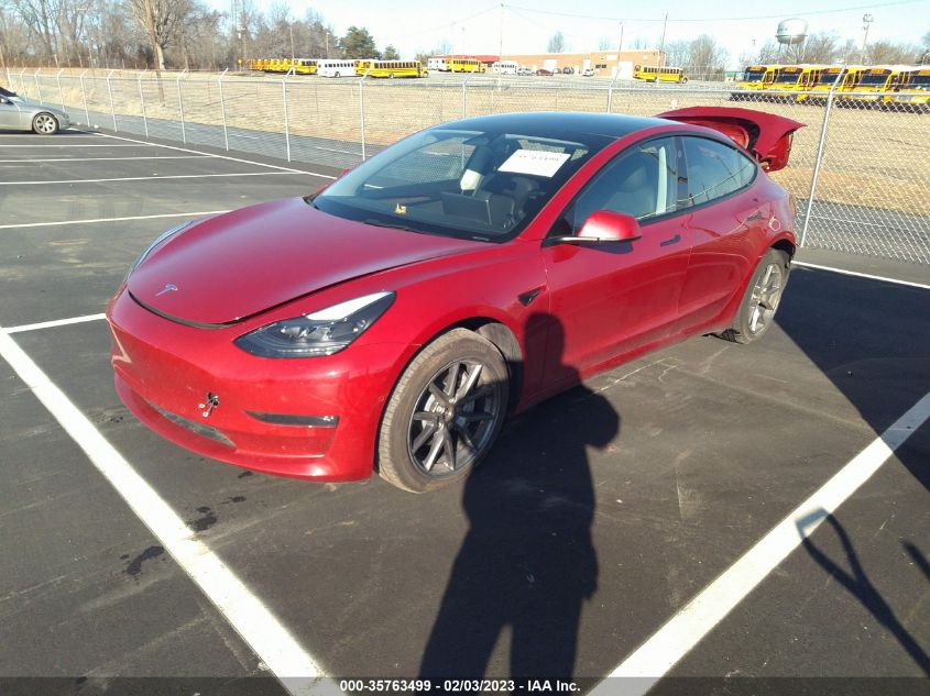 2022 TESLA MODEL 3 LONG RANGE VIN: 5YJ3E1EB8NF236709