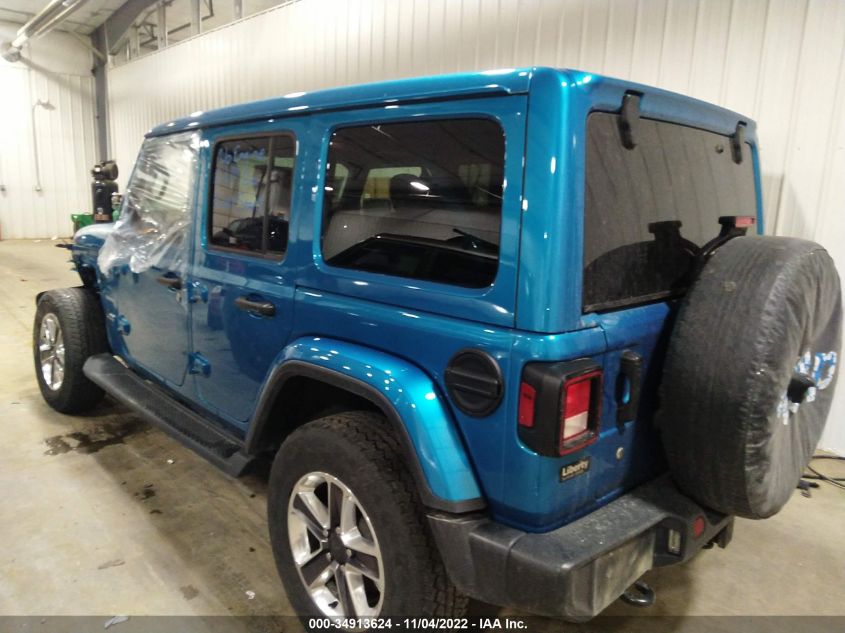 2020 JEEP WRANGLER UNLIMITED SAHARA VIN: 1C4HJXENXLW149918