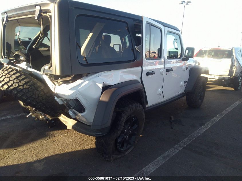 2022 JEEP WRANGLER UNLIMITED WILLYS SPORT VIN: 1C4HJXDG6NW234860