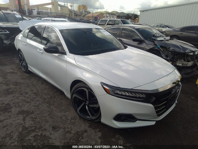 2022 HONDA ACCORD SEDAN SPORT VIN: 1HGCV1F36NA016843