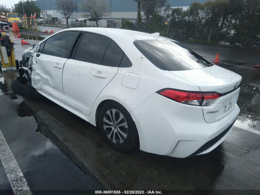 2022 TOYOTA COROLLA HYBRID LE VIN: JTDEAMDE1N3012146