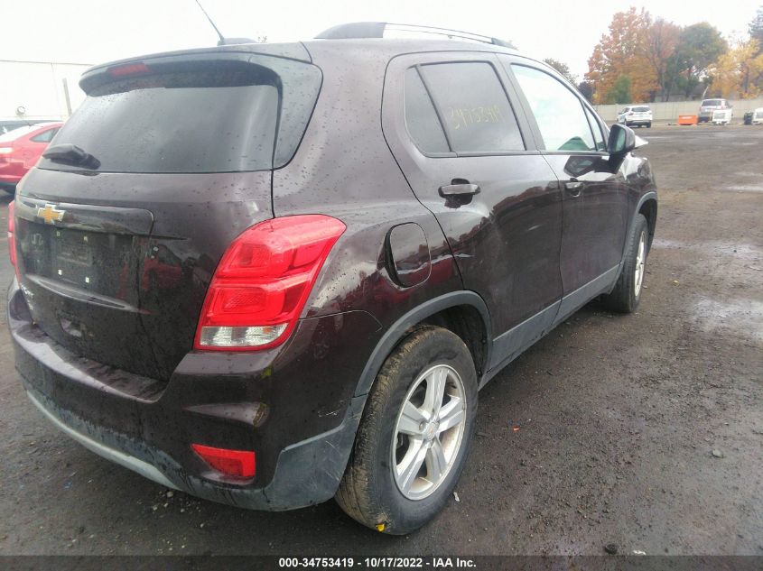 2021 CHEVROLET TRAX LT VIN: KL7CJPSBXMB342127