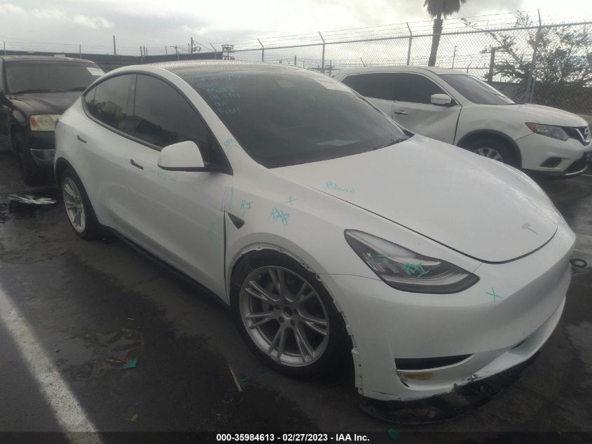 2022 TESLA MODEL Y LONG RANGE VIN: 7SAYGDEE0NF331442