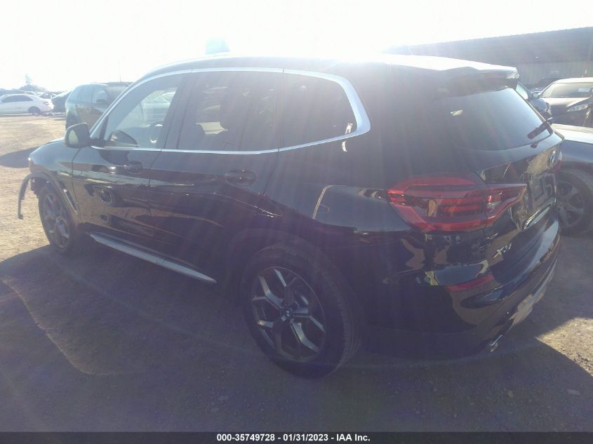 2021 BMW X3 XDRIVE30I VIN: 5UXTY5C03M9H42992