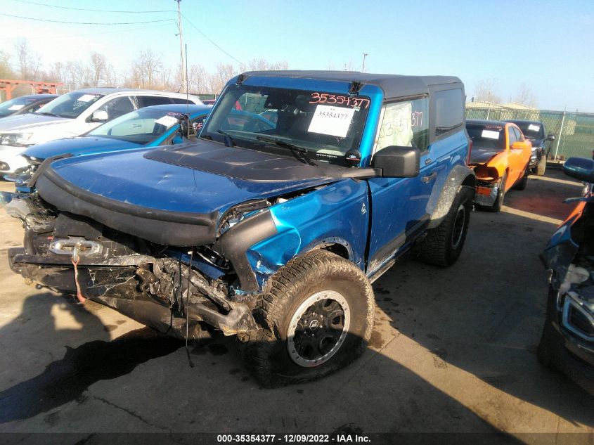 2021 FORD BRONCO BLACK DIAMOND VIN: 1FMDE5CH1MLA64534