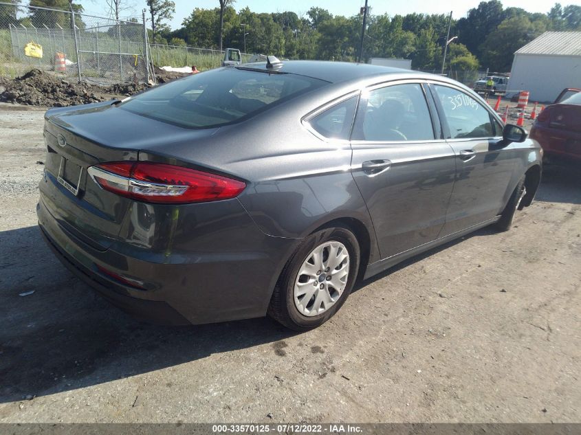 2020 FORD FUSION S VIN: 3FA6P0G73LR144080