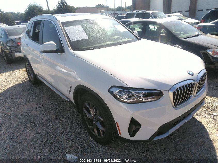 2022 BMW X3 XDRIVE30I VIN: 5UX53DP0XN9M93102
