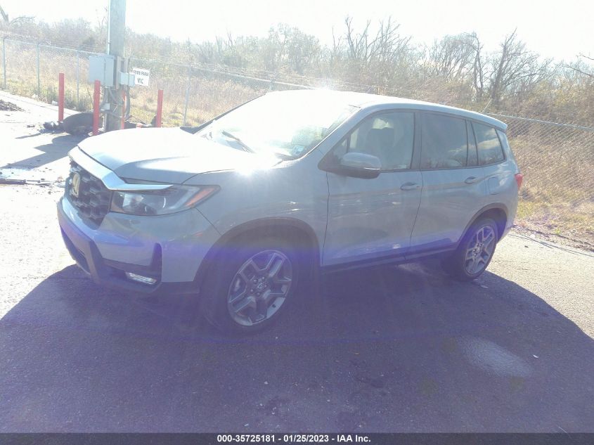 2022 HONDA PASSPORT EX-L VIN: 5FNYF7H53NB002814