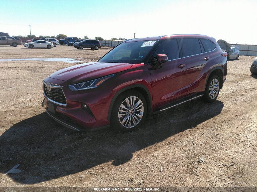2022 TOYOTA HIGHLANDER PLATINUM VIN: 5TDFZRBHXNS188280