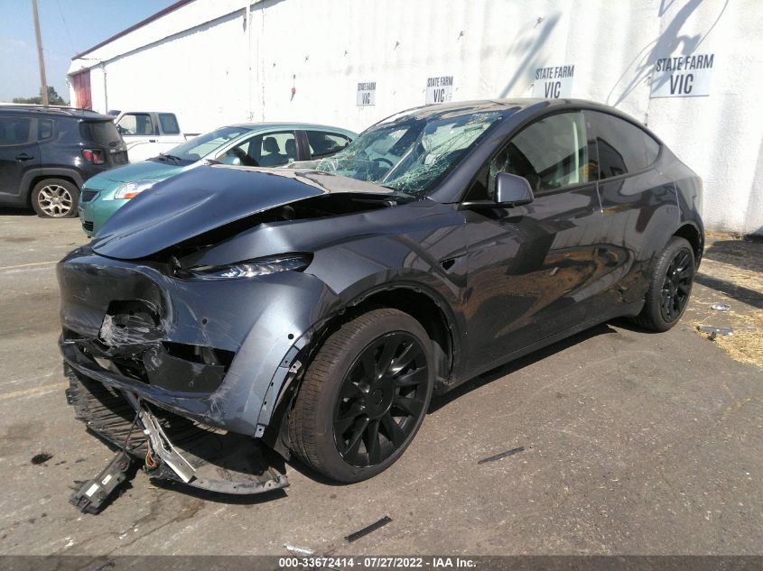 2021 TESLA MODEL Y LONG RANGE VIN: 5YJYGDEE6MF138854