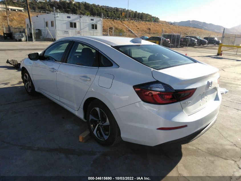 2022 HONDA INSIGHT EX VIN: 19XZE4F5XNE016708