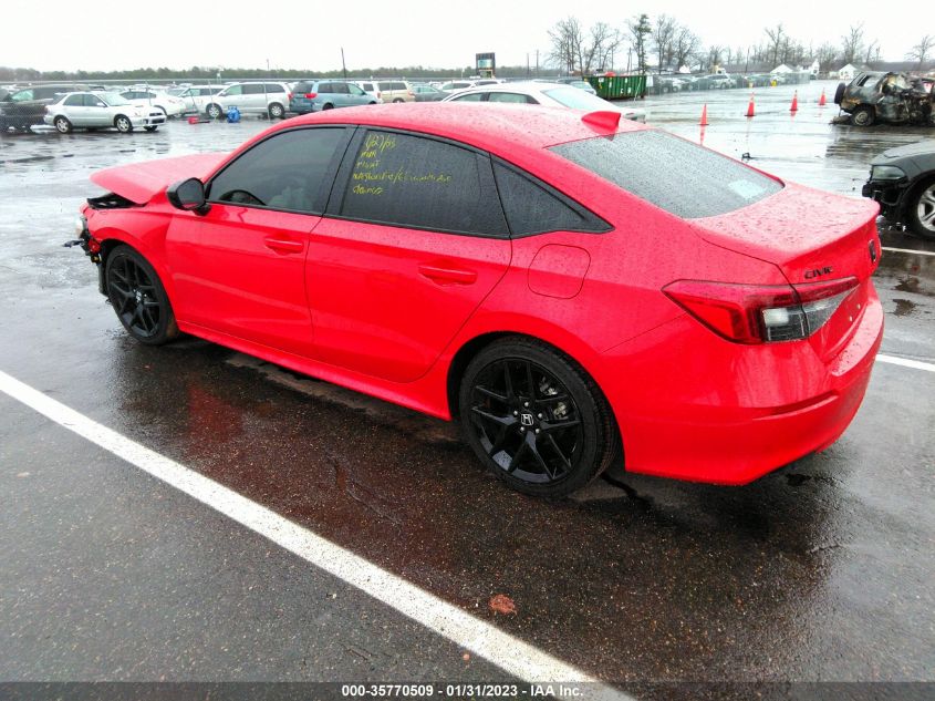 2022 HONDA CIVIC SEDAN SPORT VIN: 2HGFE2F53NH578818