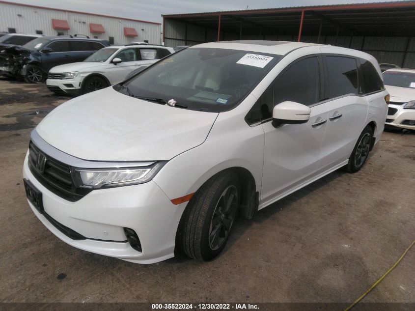 2022 HONDA ODYSSEY ELITE VIN: 5FNRL6H93NB055913