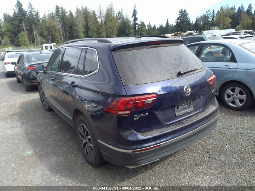 2021 VOLKSWAGEN TIGUAN SE VIN: 3VV2B7AX2MM002635