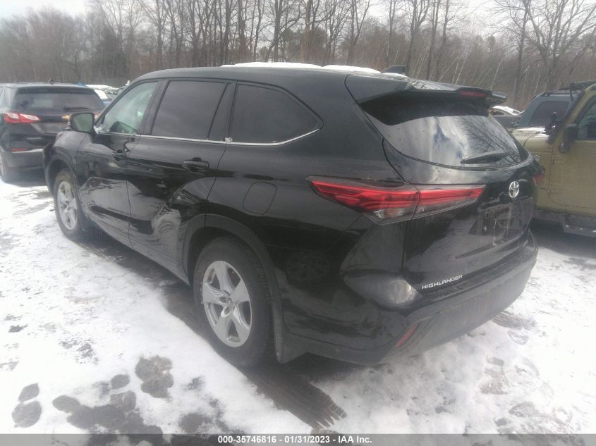 2022 TOYOTA HIGHLANDER LE VIN: 5TDBZRBH9NS571724