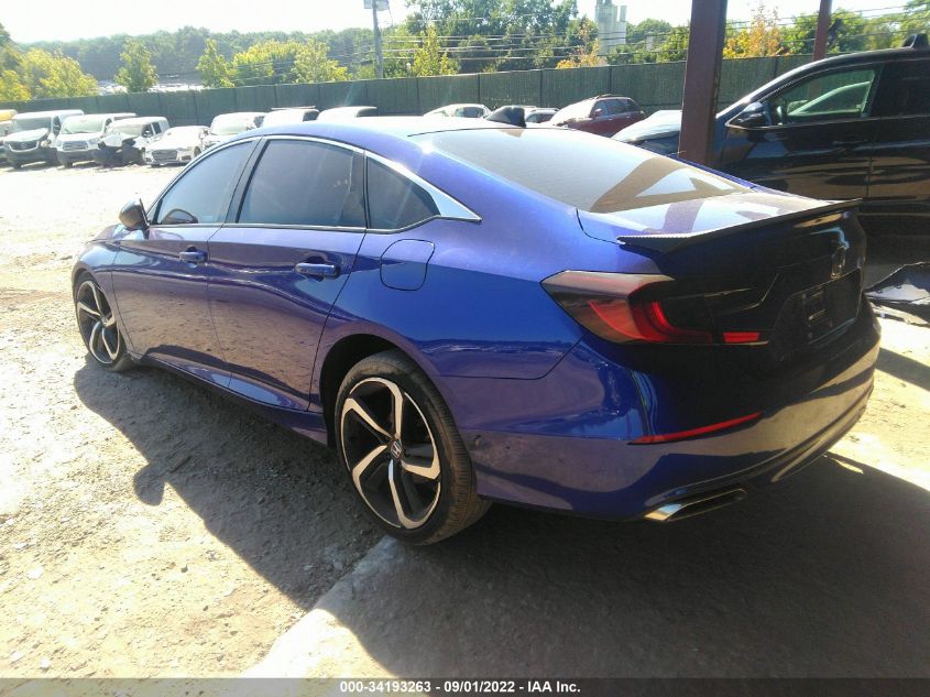2021 HONDA ACCORD SEDAN SPORT VIN: 1HGCV1F37MA124550