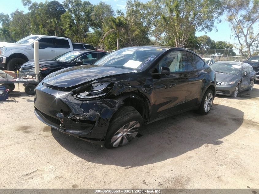 2023 TESLA MODEL Y LONG RANGE VIN: 7SAYGDEEXPA029172
