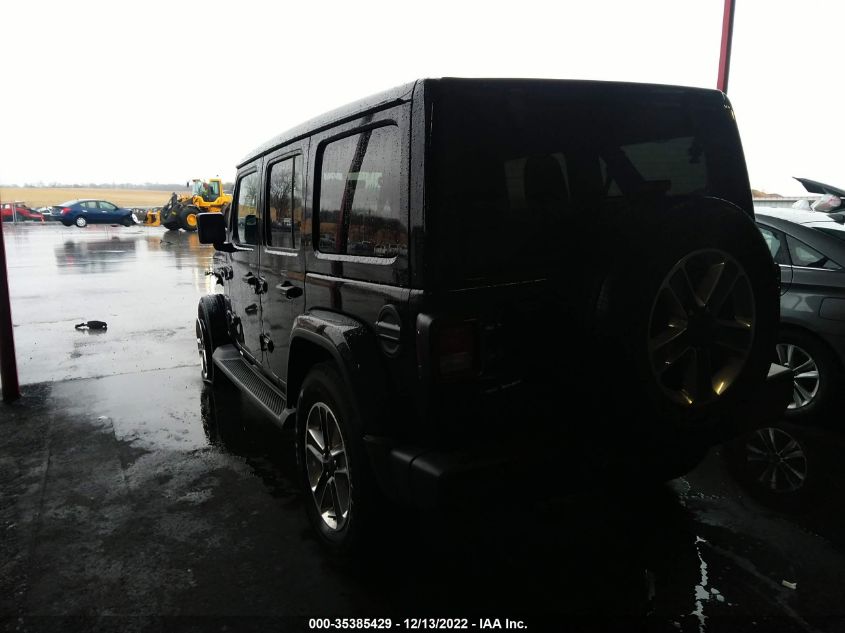 2022 JEEP WRANGLER UNLIMITED SAHARA VIN: 1C4HJXEG1NW255193