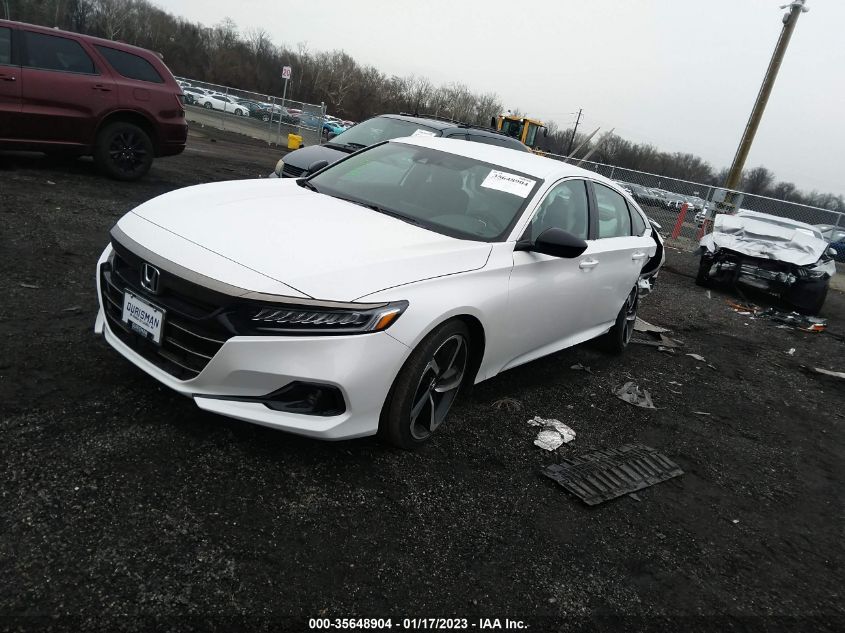 2022 HONDA ACCORD SEDAN SPORT VIN: 1HGCV1F34NA110865