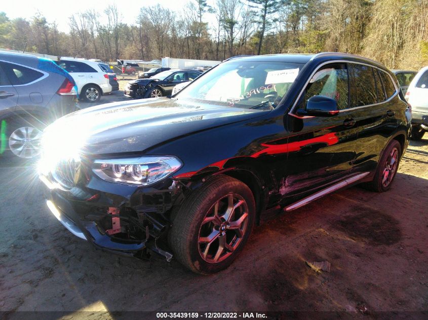 2021 BMW X3 XDRIVE30I VIN: 5UXTY5C03M9E76843